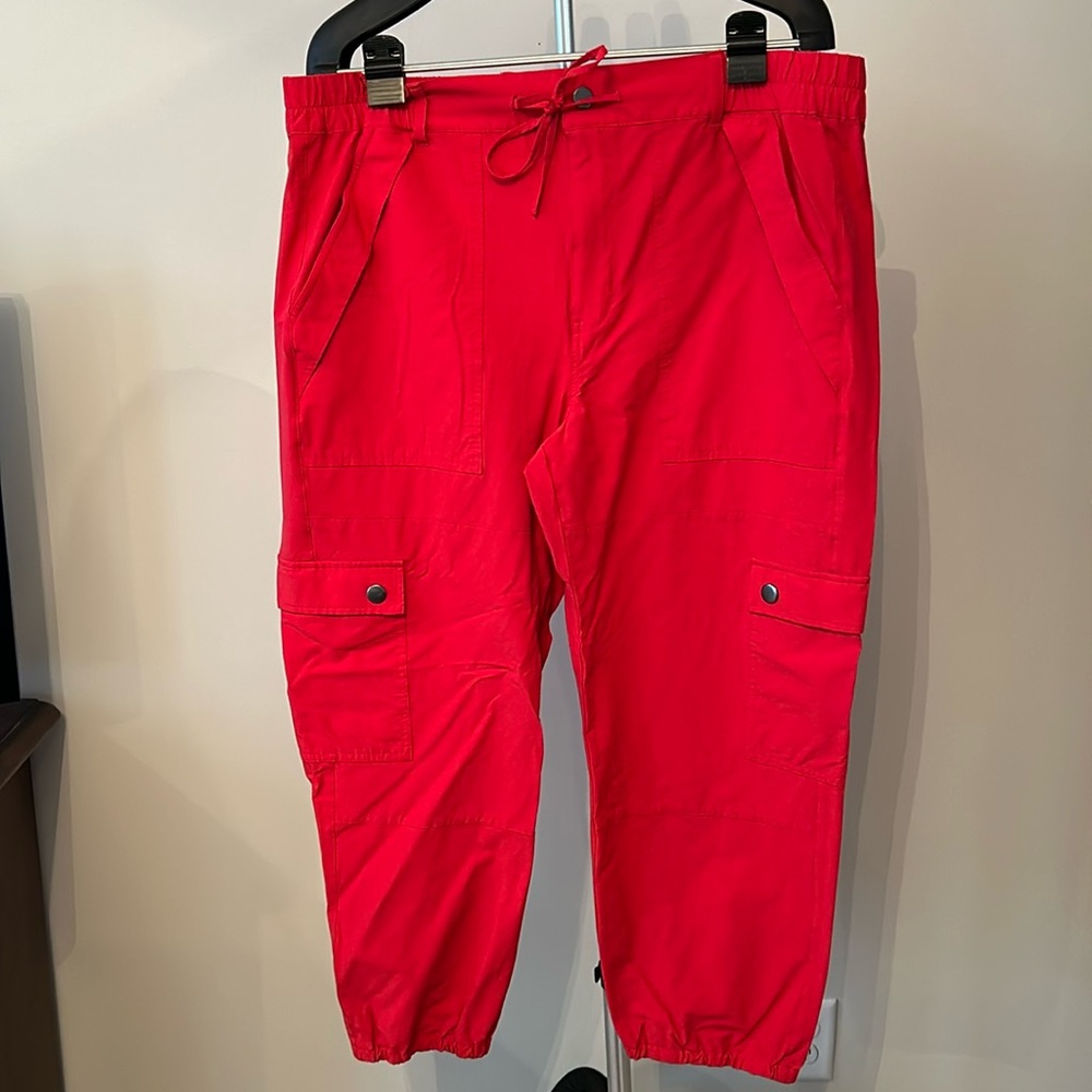 CAbi Red Track Pants